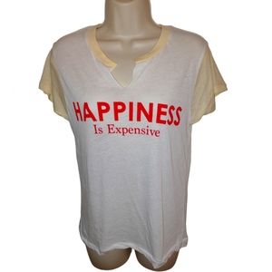 🎀 NWT Wildfox tee-shirt. Happiness is expensive logo